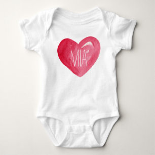 Gulligt skräddarsy känd hjärta för babyen tee shirt