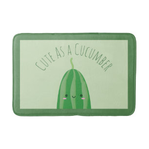 Gulligt som en gurka roliga Kawaii Cutecumber Badrumsmatta