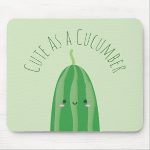 Gulligt som en gurka roliga Kawaii Cutecumber Musmatta