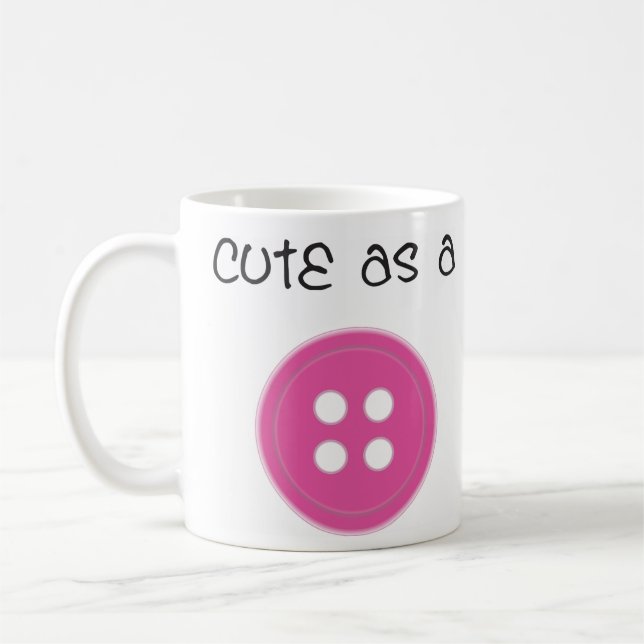 Gulligt som en knäppas - flicka kaffemugg (Vänster)