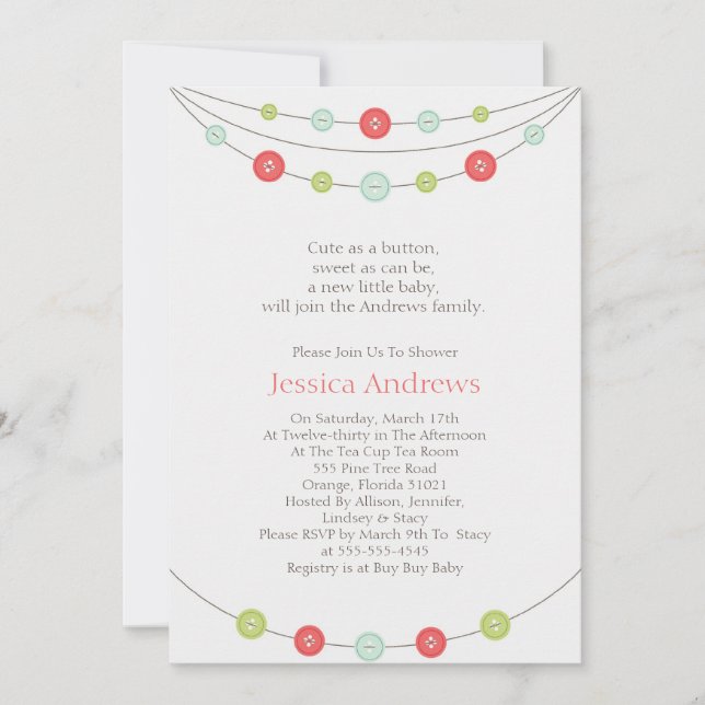 Gulligt som en knäppasbaby showerinbjudan inbjudningar (Framsida)