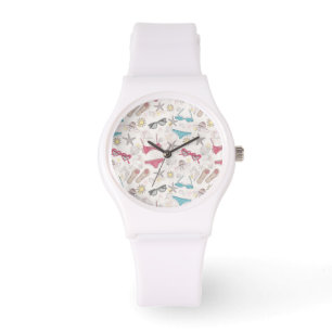 Gulligt sommarabstraktmönster armbandsur