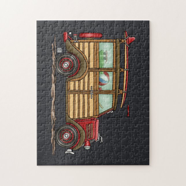 Gulligt surfa som är träig pussel (Vertikal)