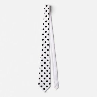 Gulligt svart vitpolka dotsmönster slips
