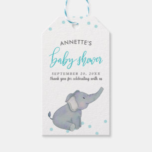 Gulligt tack för baby shower för presentetikett