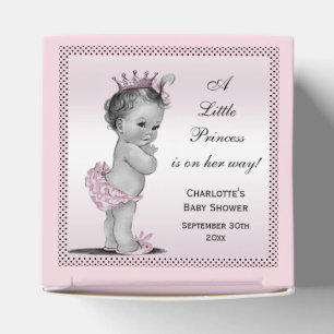 Gulligt tack för vintagePrincess baby shower Presentaskar