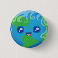 Gulligt tecken för Kawaii planetjord