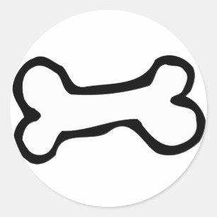 Gulligt tecknad hundben runt klistermärke