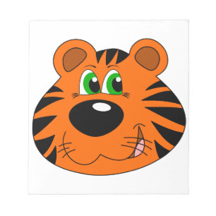 Gulligt tigertecknadhuvud anteckningsblock