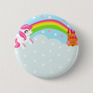 gulligt unicornemblem knapp