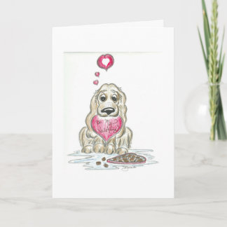 Gulligt valentin för tecknadcockerspanielSpaniel Helgkort