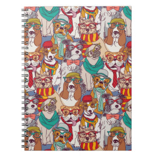 Gulligt valpmodemönster anteckningsbok