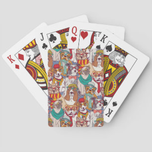 Gulligt valpmodemönster casinokort