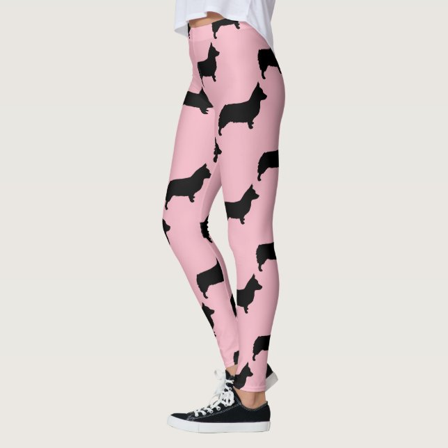 Gulligt walesiskt Corgihundmönster Leggings (Vänster)