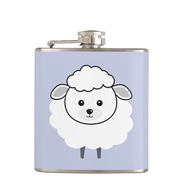 Gulligt Wooly Lambansikte Fickplunta (Framsidan)