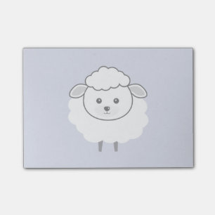 Gulligt Wooly Lambansikte Post-it Block