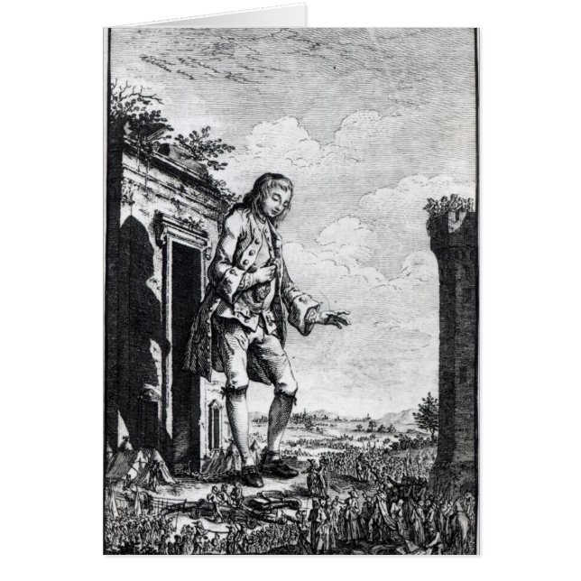 Gulliver amongst lilliputiansna hälsningskort (Framsidan)