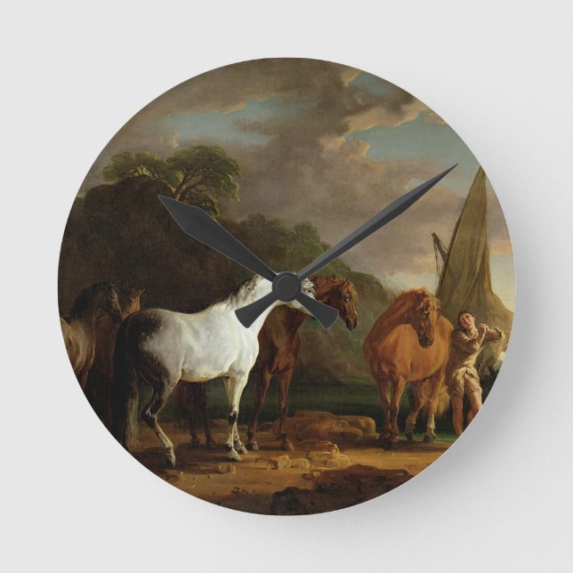 Gulliver som tar hans finallämnor av landet av rund klocka (Framsida)