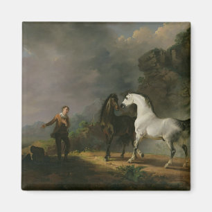 Gulliver som tilltalar Houyhnhnmsen, 1769 (olja p Magnet