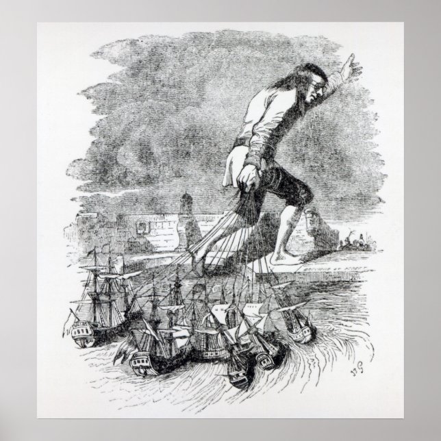 Gulliver stal Blefuscudian-flottan Poster (Framsidan)