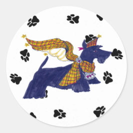 Gullivers Änglar Scottie Sticker Runt Klistermärke