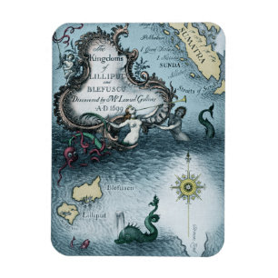 Gullivers resor av Jonathan Swift Magnet