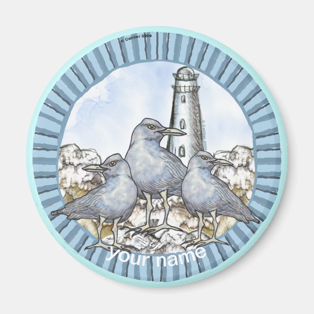 Gulls Guide Lighthouse Magnet (Framsidan)