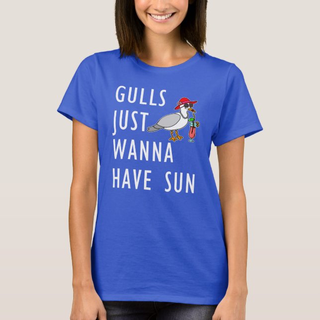 Gulls vill bara ha Sol T Shirt (Framsida)