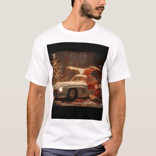 Gullwing Christmas – Classic Joy in a Cozy Room T Shirt (Framsida)
