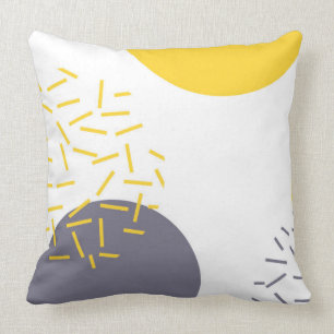 Gulna kall, modern moderiktig geometrisk konst kudde