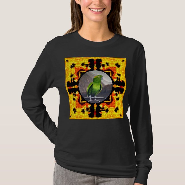 Gulnäbbad amazon-papegoja stolthet  t shirt (Framsida)