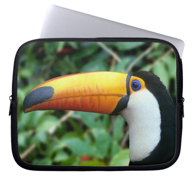 Gulnäbbad tukan laptop sleeve (Framsidan)