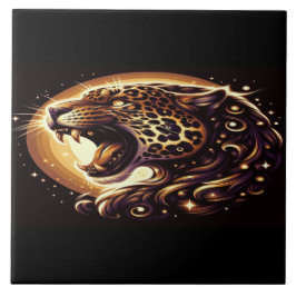 Gulögd Leopard Kakelplatta