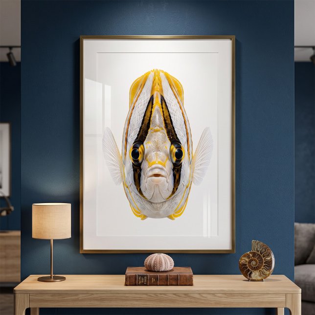 Gulrandig ängelfiskporträtt poster (Skapare uppladdad)