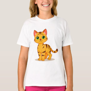 Gulrandig katt med ljusa gröna ögon t shirt