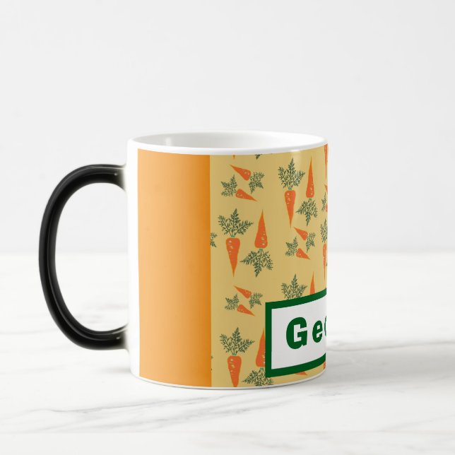 Gulrot Orange Anpassat Namn Magisk Mugg (Vänster)