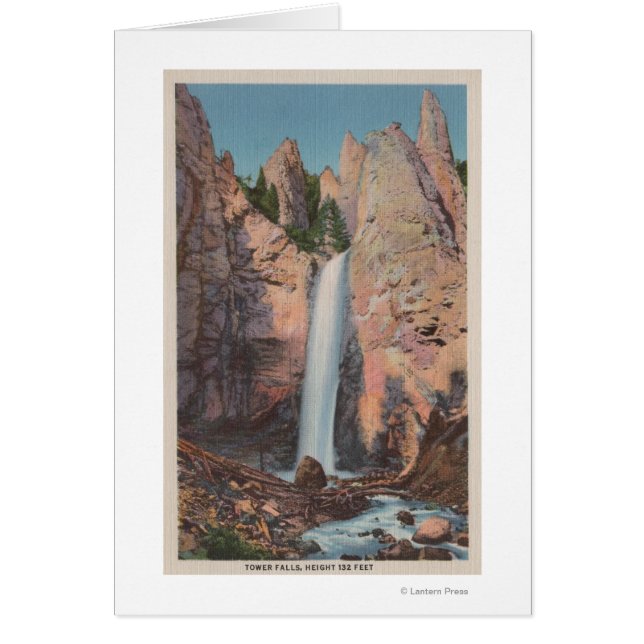 Gulsten, WYView of Torn Falls Hälsningskort (Framsidan)