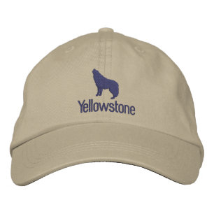 Gulstensfärgad Varg Broided Baseball Cap Broderad Keps