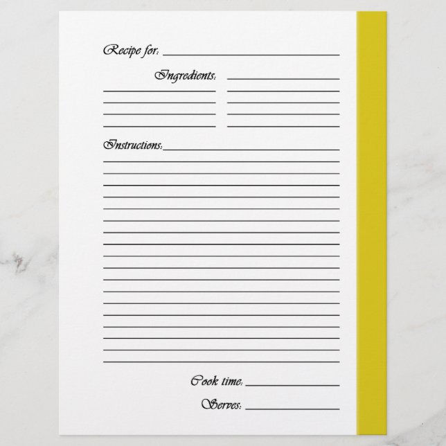 Gult 2-sidiga mottagarsidor (Framsida)