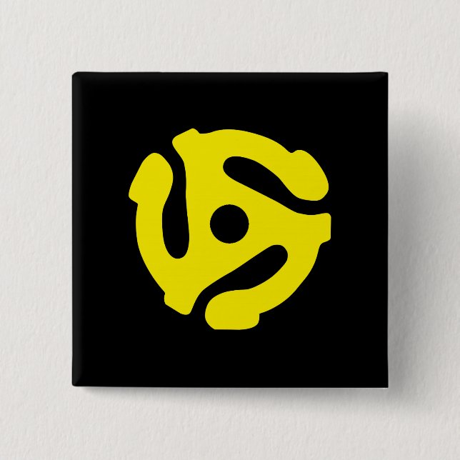 Gult 45-avståndsgrafik knapp (Framsida)