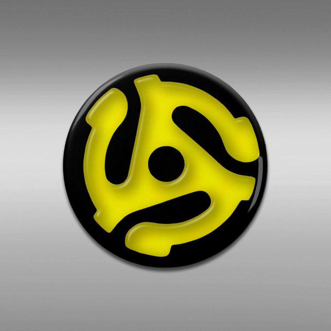 Gult 45 RPM-postadapter Flasköppnare (Skapare uppladdad)