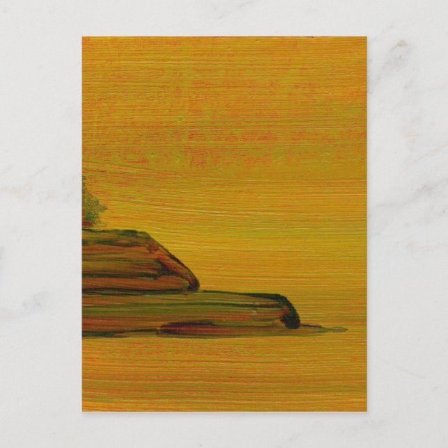 Gult Abstrakt Art-vykort Vykort (Framsida)