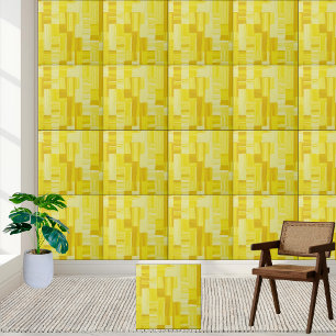 Gult Abstrakt Färgstreck keramik Tile Kakelplatta