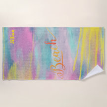 Gult Abstrakt för vattenfärg Monogram