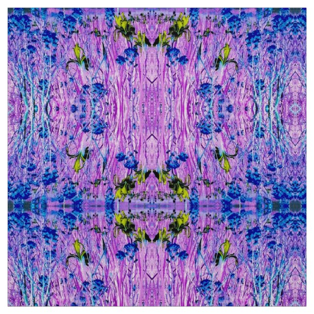 Gult Abstrakt Iris's Tyg (Provkarta)