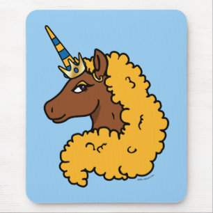 Gult Afro Unicorn Musmatta