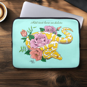 Gult Albino Boll Python Laptop Fodral