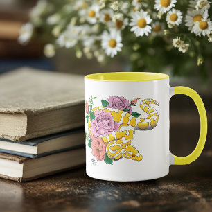 Gult Albino Boll Python Mugg