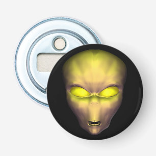 Gult Alien Head Flasköppnare