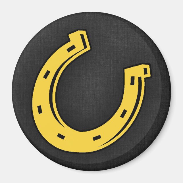 Gult Amber Horseshoe Magnet (Framsidan)